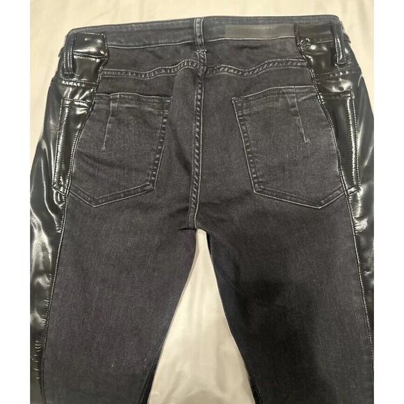 Unravel Project Latex Pants 29 Lace Up Two Toned Slim Fit Italy Goth Grunge $750 - Picture 13 of 16